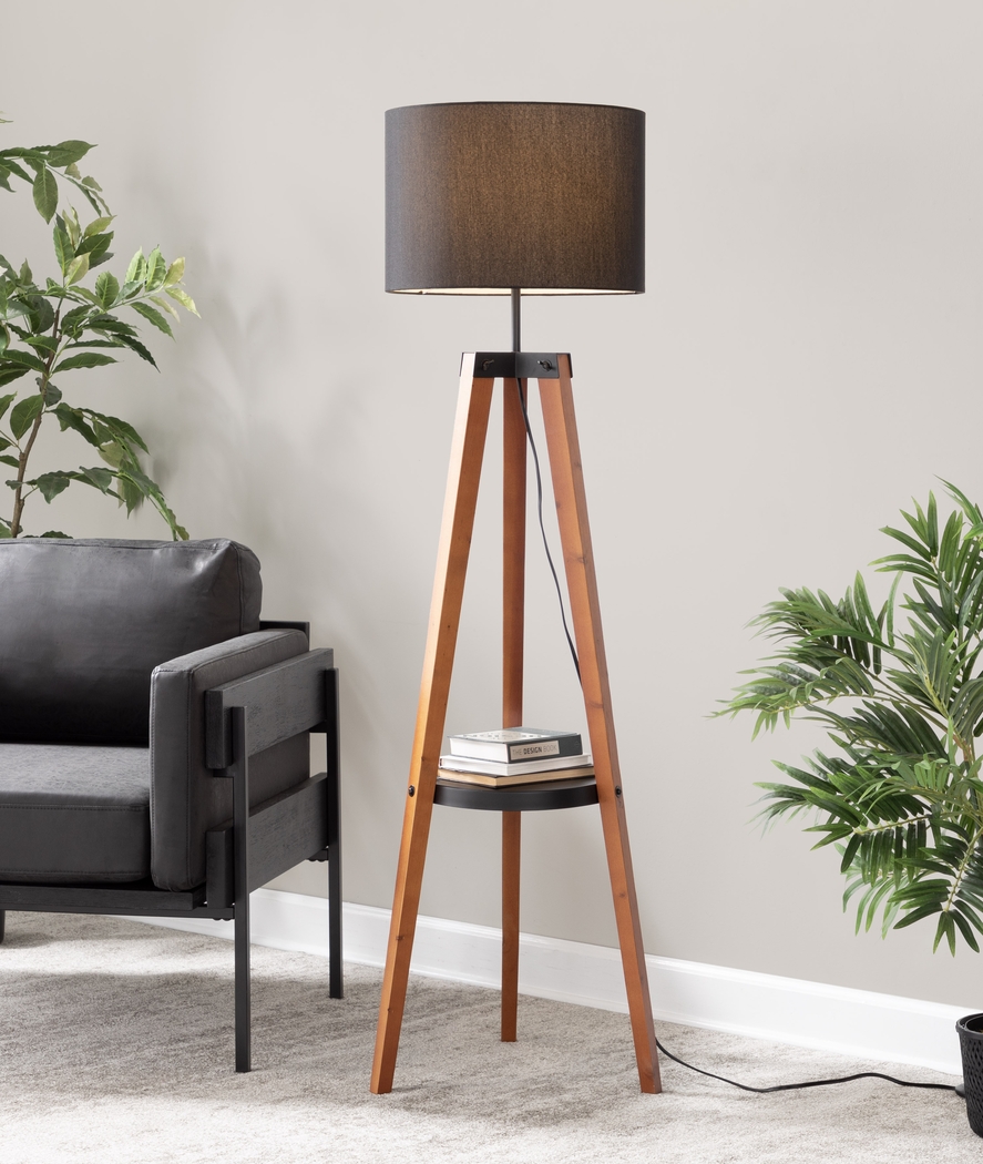 Capstan Court Walnut Floor Lamp - Thumbnail - Image 2