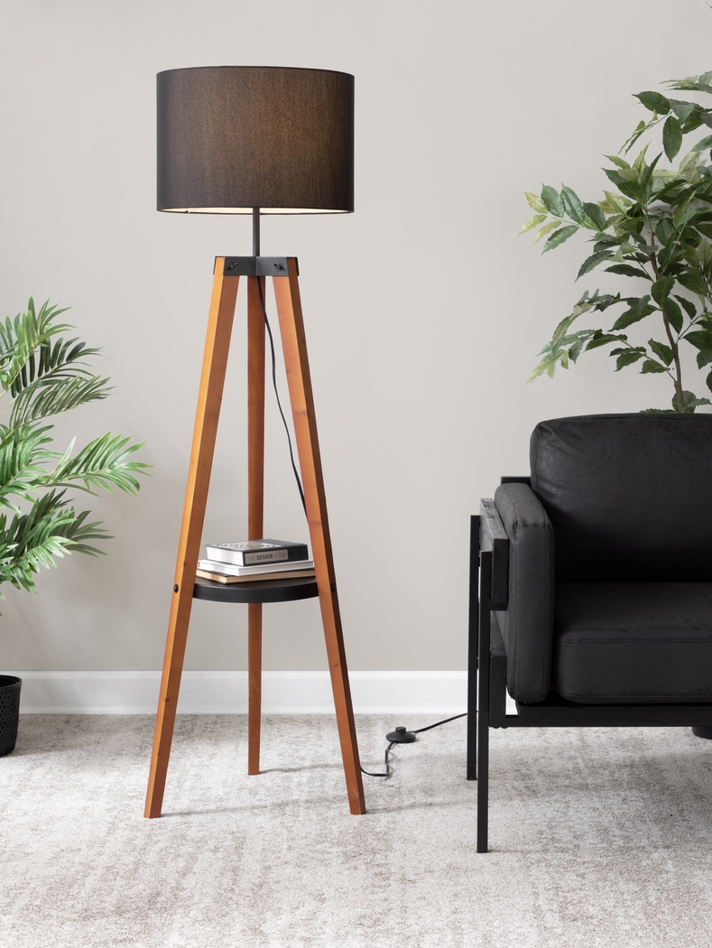 Capstan Court Walnut Floor Lamp - Thumbnail - Image 3