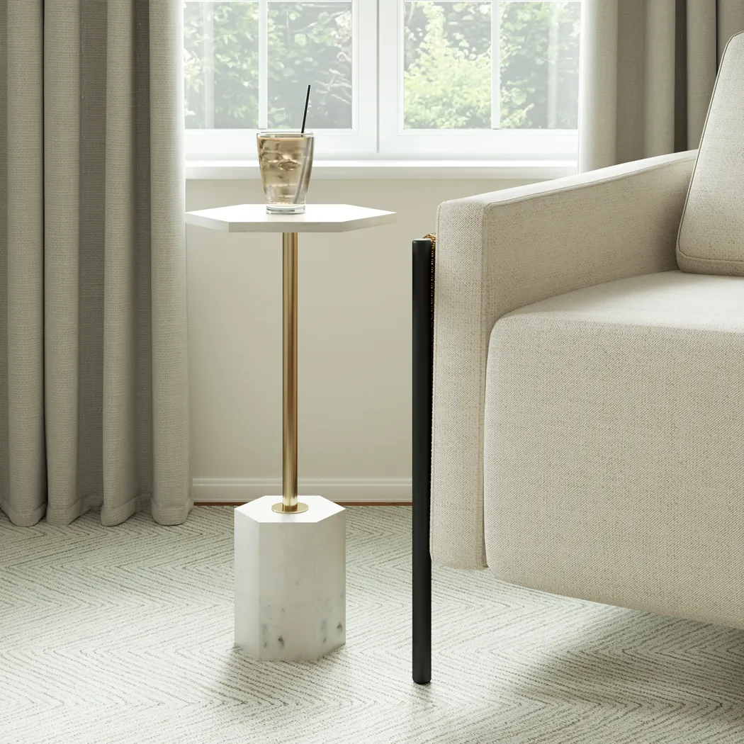 Capun White Accent Table - Thumbnail - Image 2