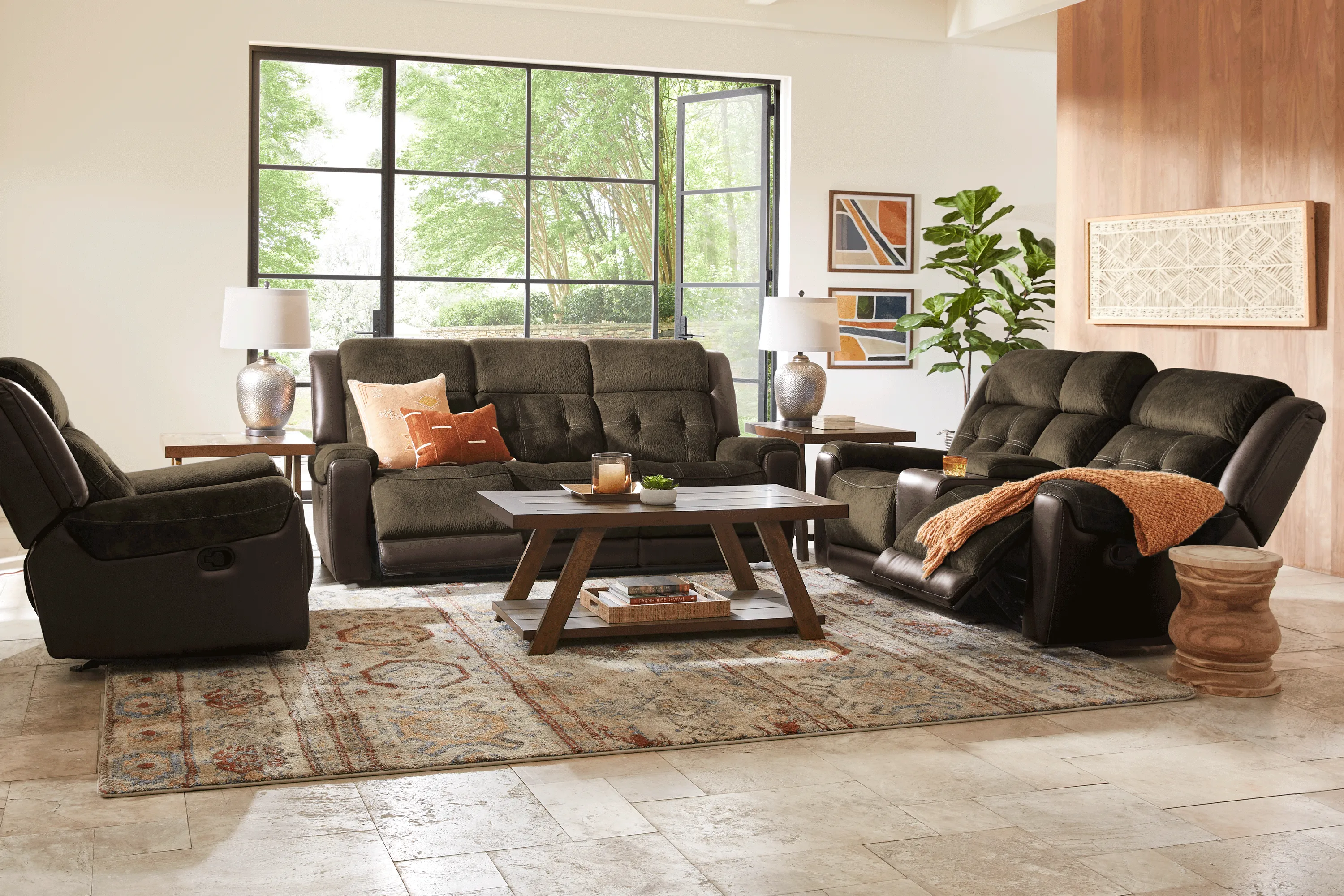 Capwood Brown Glider Recliner - Thumbnail - Image 2