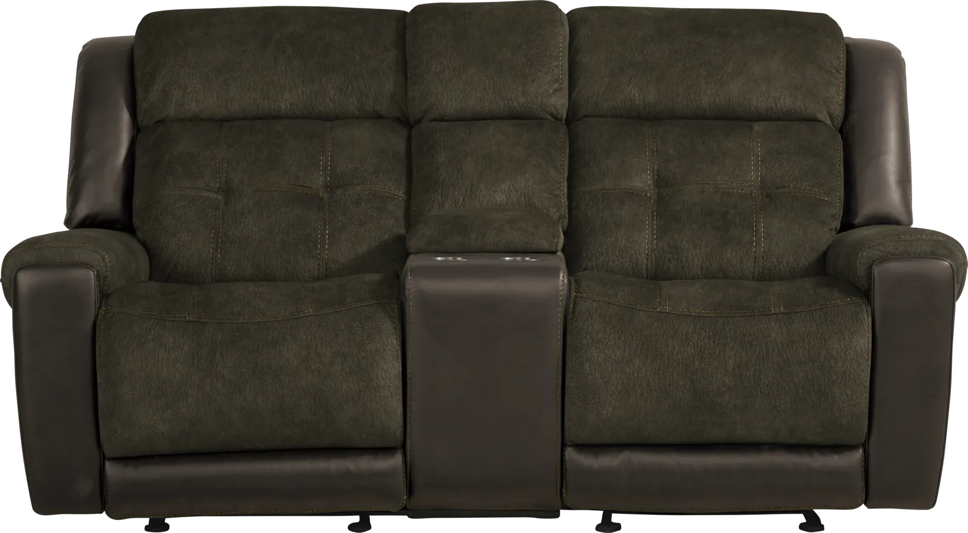 Capwood Brown Glider Reclining Console Loveseat - Thumbnail - Image 2