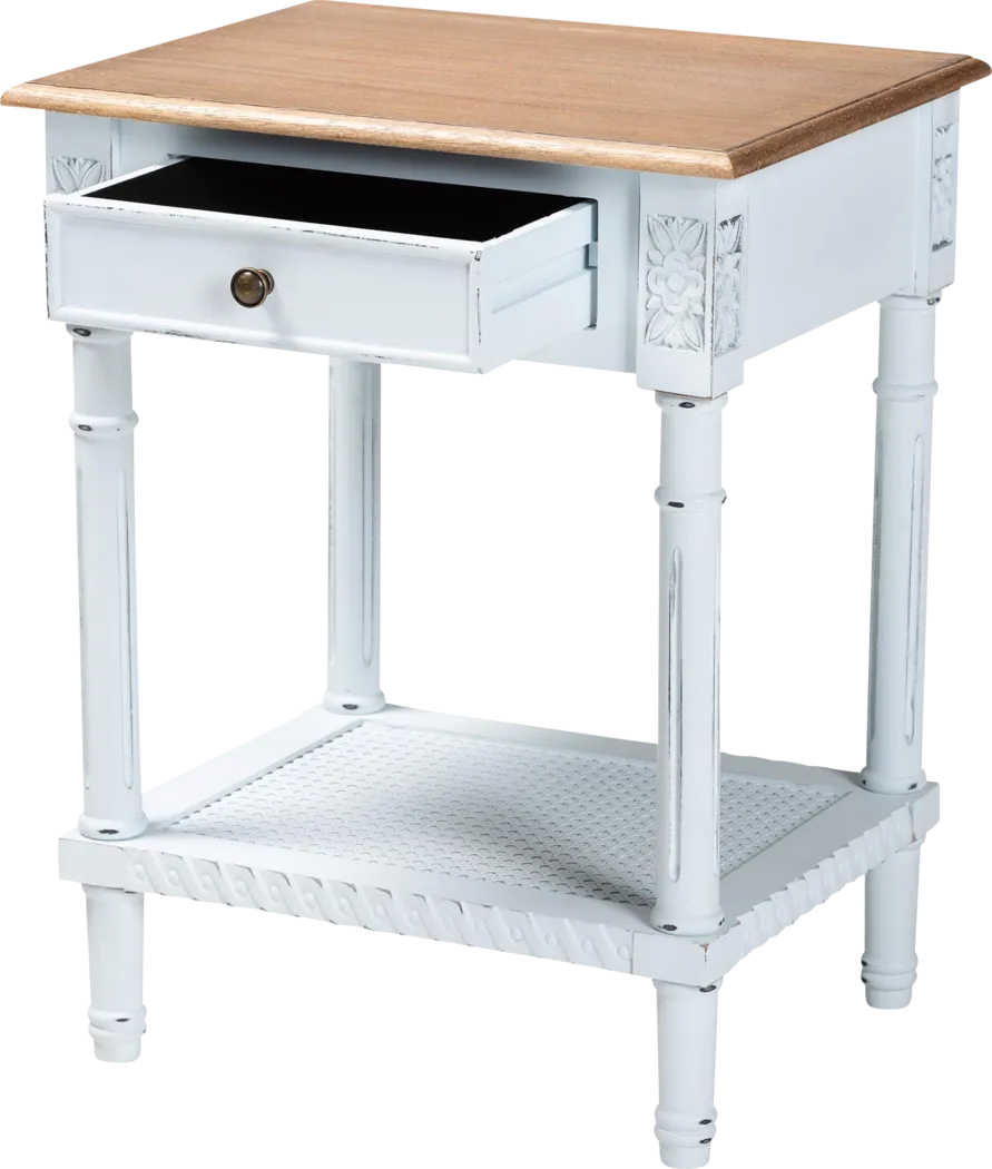 Caracaly White End Table - Thumbnail - Image 4