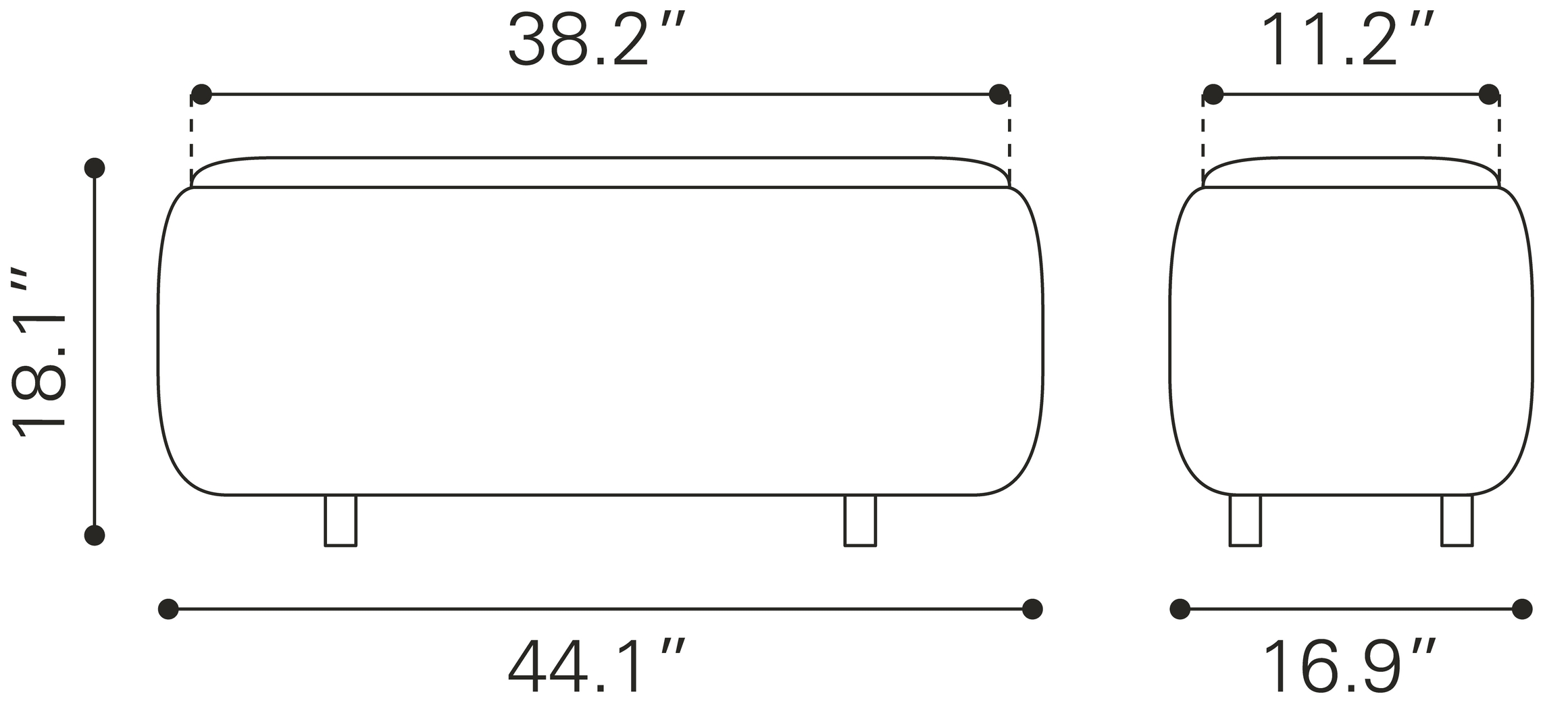 Caragana Brown Bench - Thumbnail - Image 6