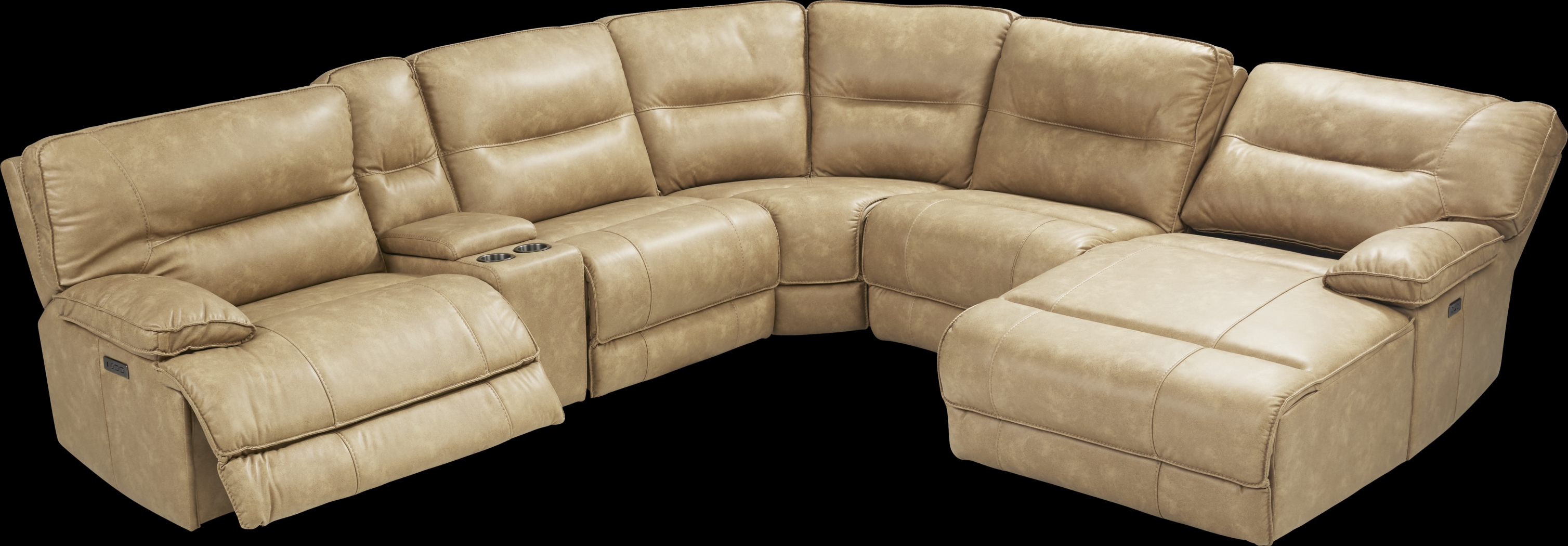 Caranova Camel 9 Pc Dual Power Sectional Living Room - Thumbnail - Image 3