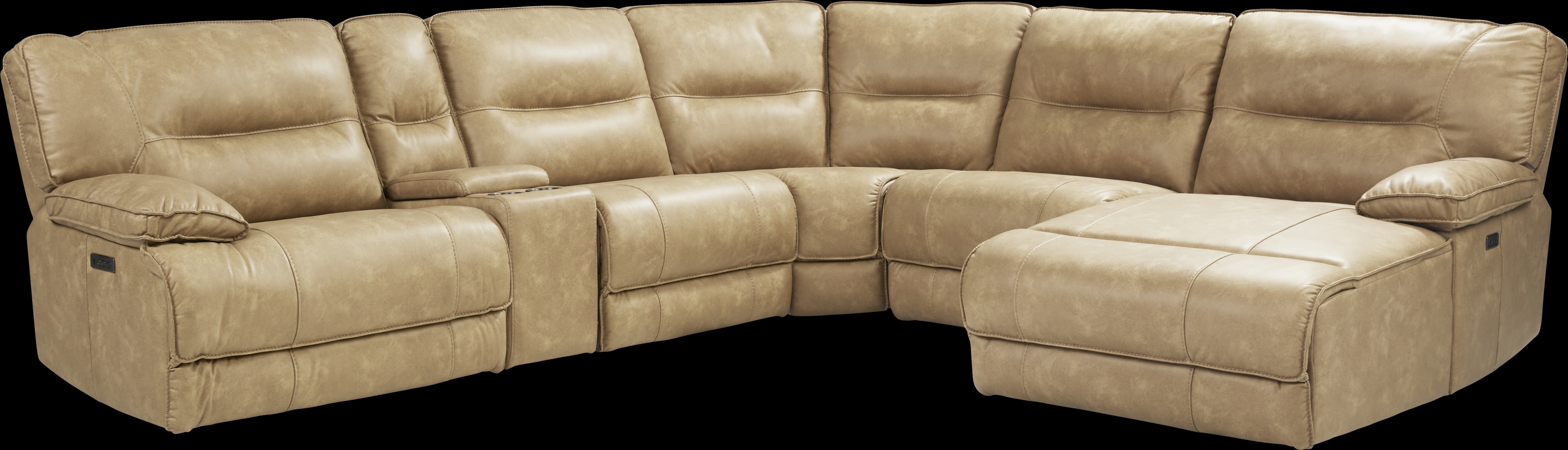 Caranova Camel 9 Pc Dual Power Sectional Living Room - Thumbnail - Image 2