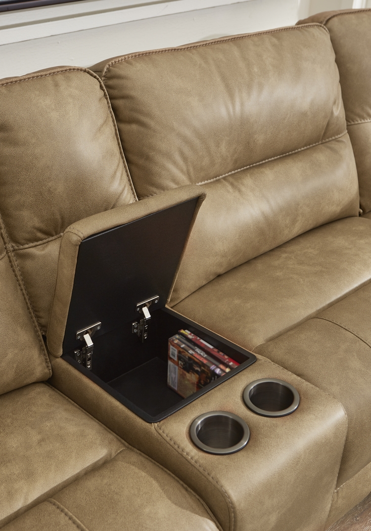 Caranova Camel 9 Pc Dual Power Sectional Living Room - Thumbnail - Image 4