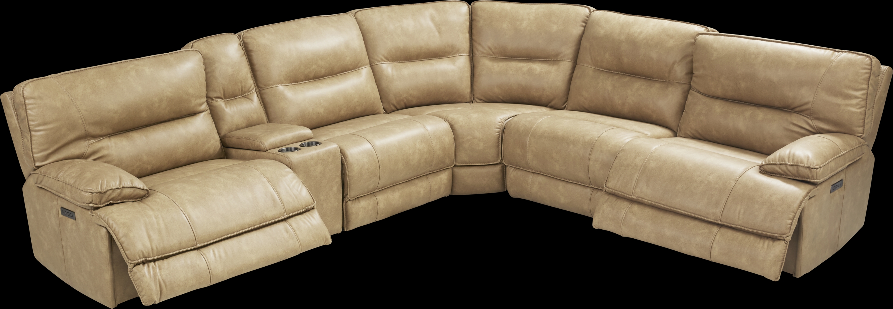 Caranova Camel 6 Pc Dual Power Reclining Sectional - Thumbnail - Image 3