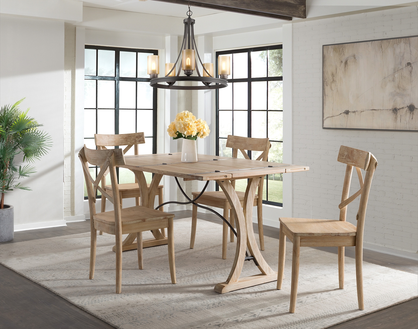 Caravatta Brown Folding Top Dining Table - Thumbnail - Image 2