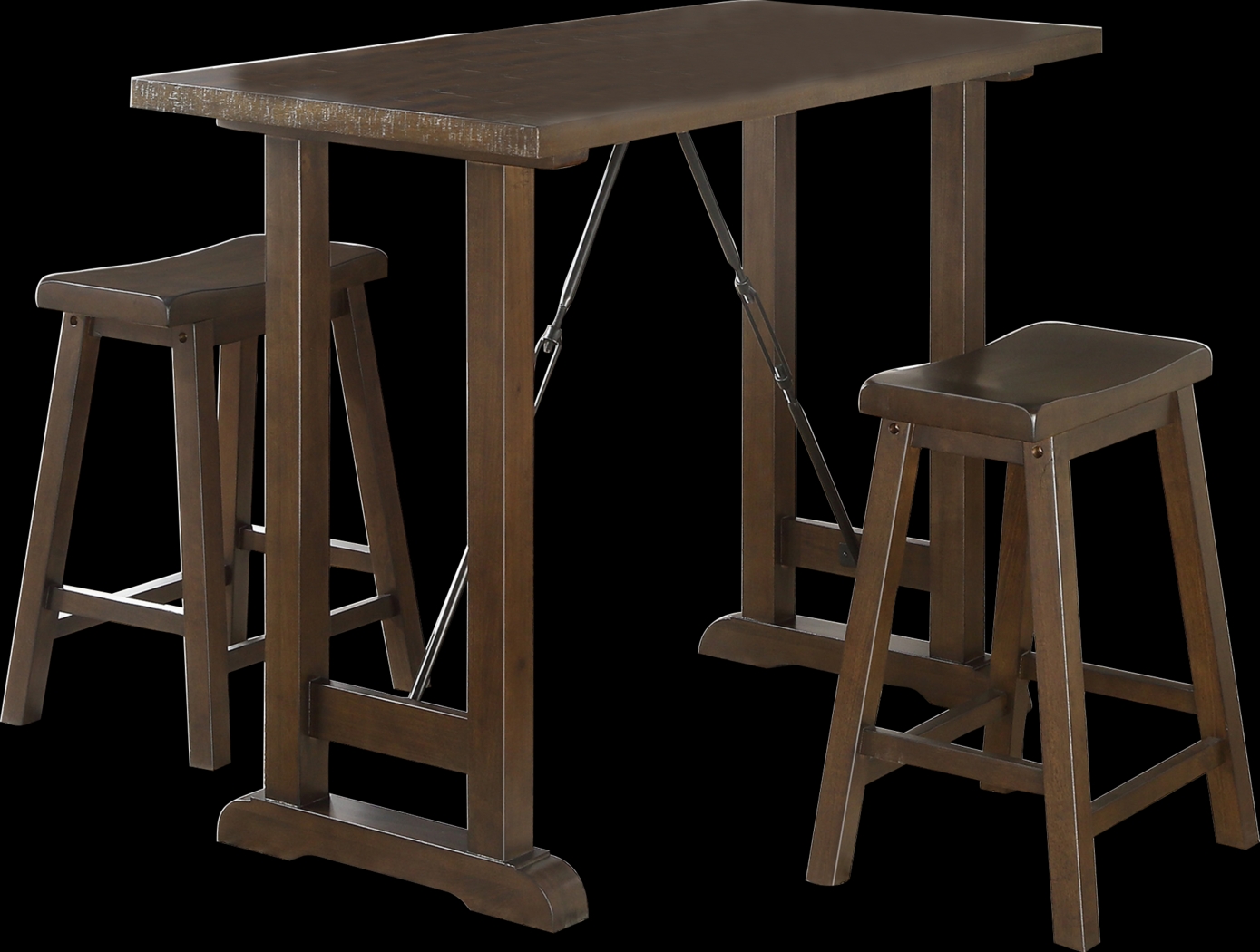 Carberry Brown Counter Dining Set 3pc - Thumbnail - Image 1