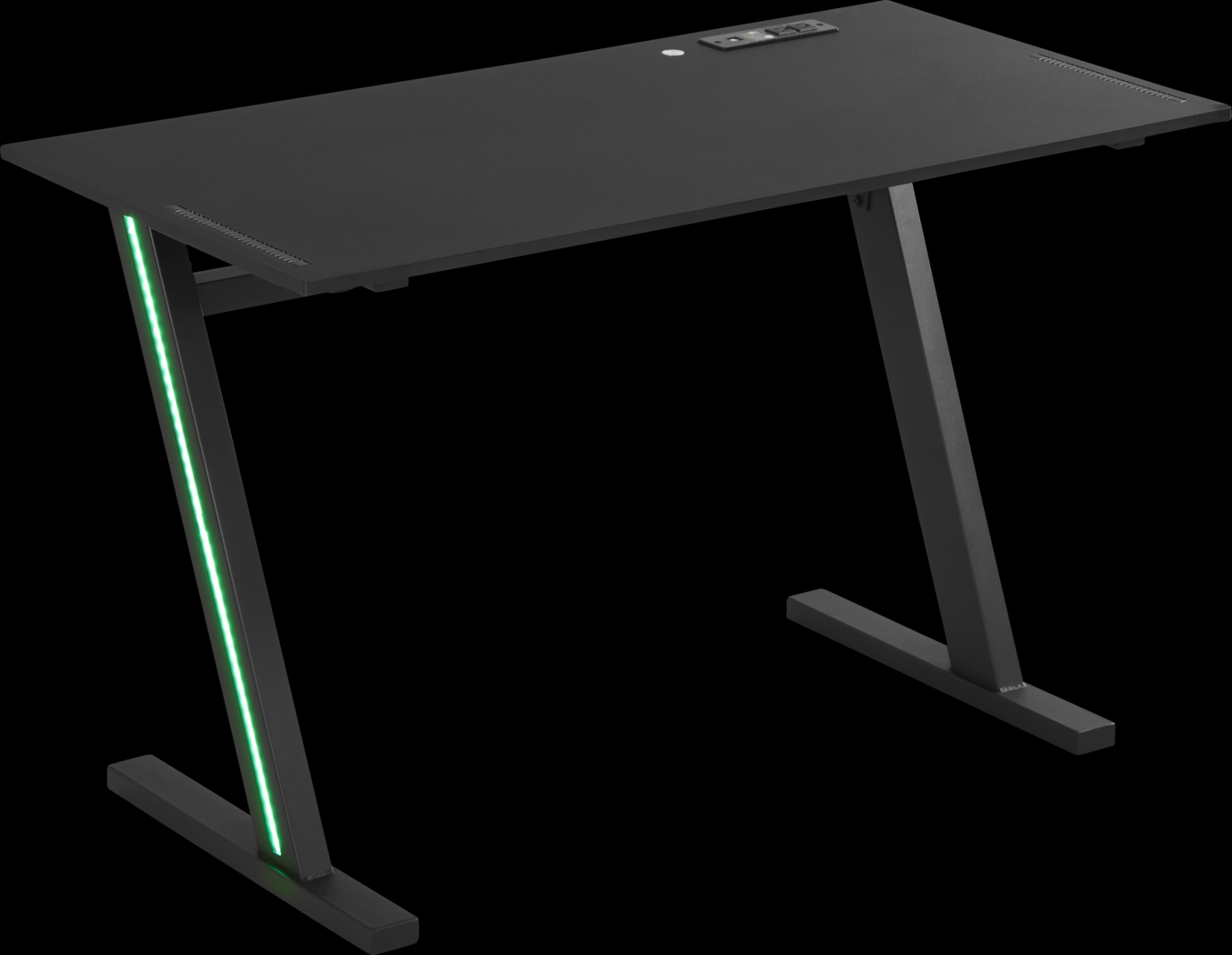 Kids Carbon Optix Black Computer Desk with LED Lights - Thumbnail - Image 4