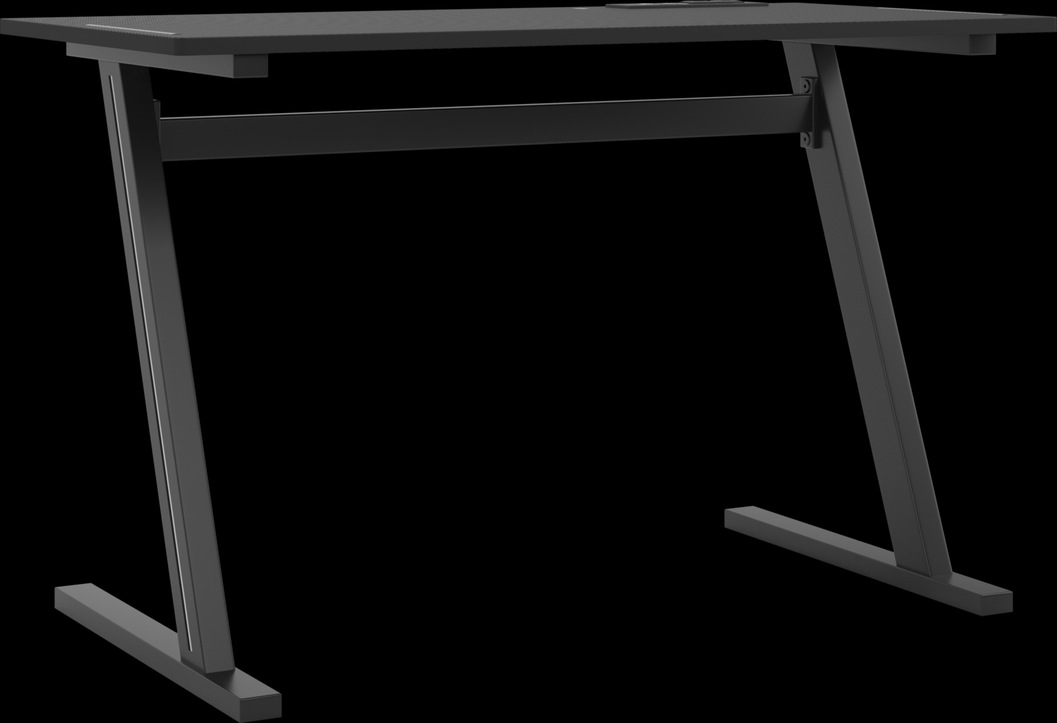 Kids Carbon Optix Black Computer Desk with LED Lights - Thumbnail - Image 1