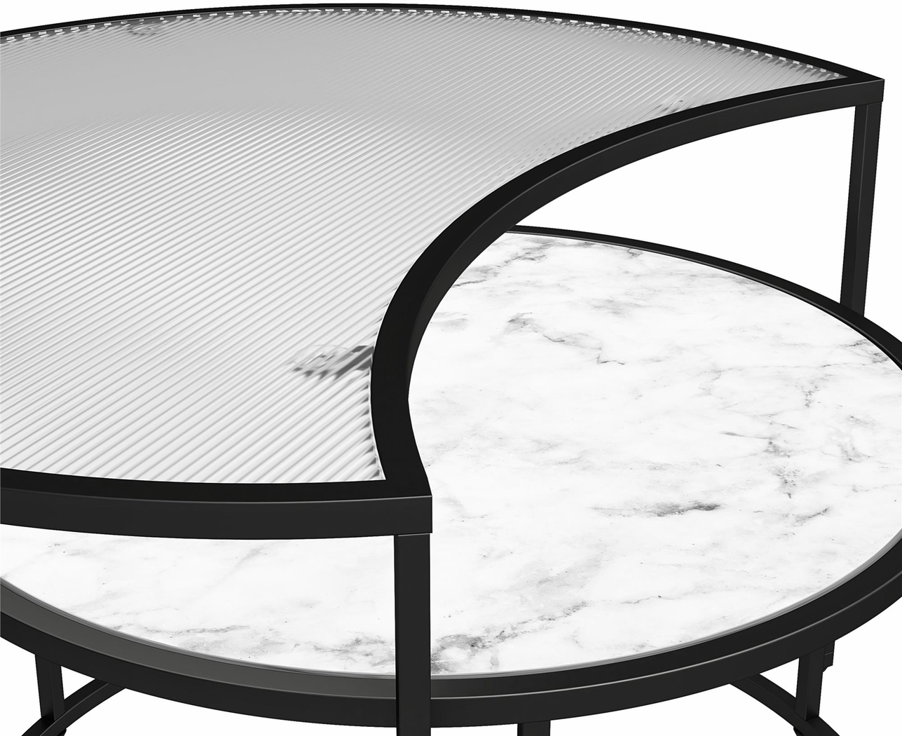 Cardella White Nesting Cocktail Tables, Set of 2 - Thumbnail - Image 6