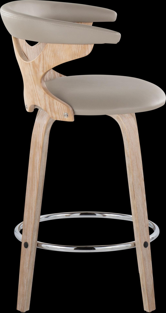 Cardeza II Light Gray Counter Height Stool, Set of 2 - Thumbnail - Image 4