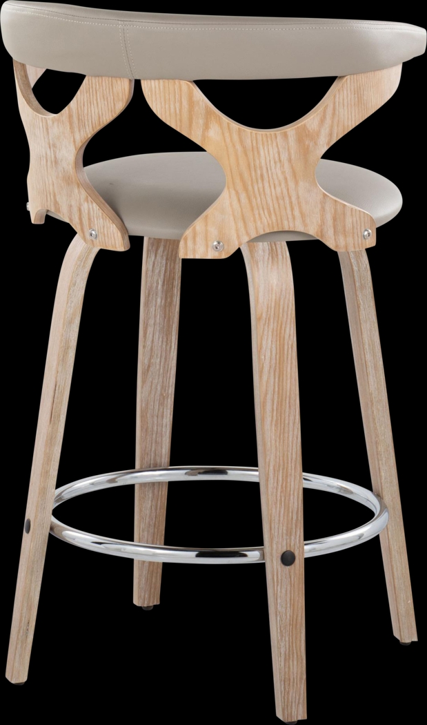 Cardeza II Light Gray Counter Height Stool, Set of 2 - Thumbnail - Image 5