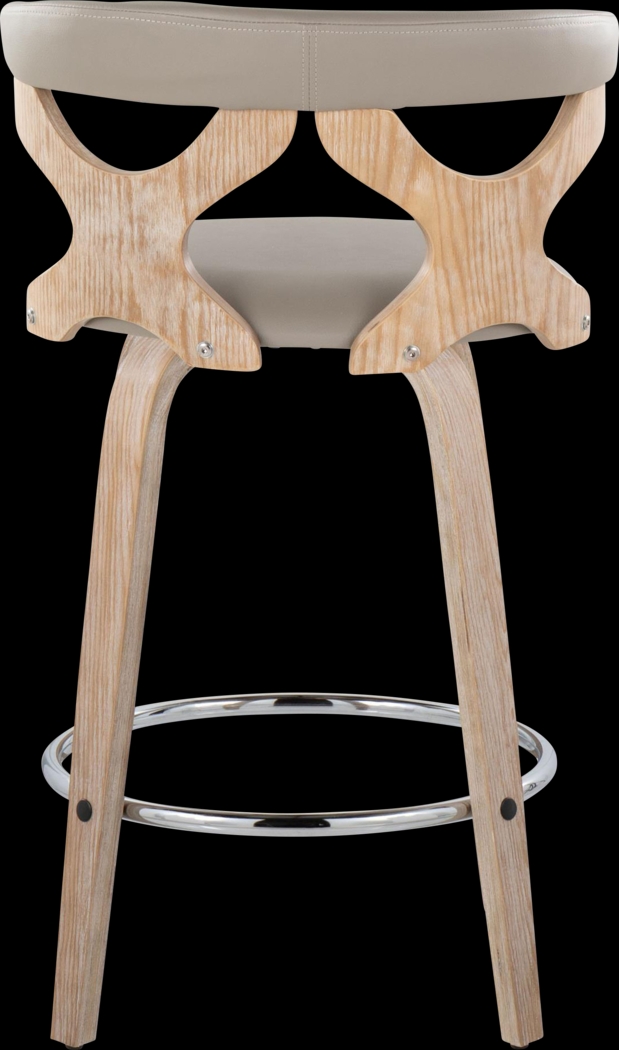 Cardeza II Light Gray Counter Height Stool, Set of 2 - Thumbnail - Image 6