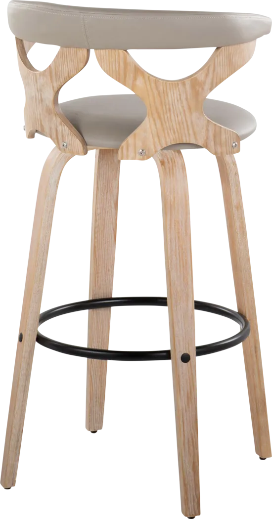 Cardeza III Light Gray Barstool, Set of 2 - Thumbnail - Image 5