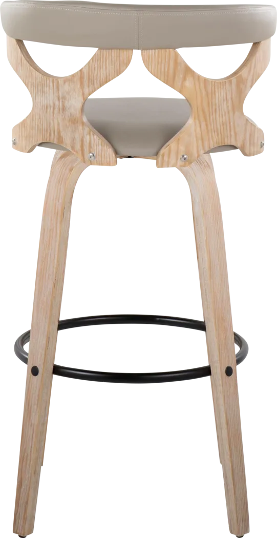 Cardeza III Light Gray Barstool, Set of 2 - Thumbnail - Image 6