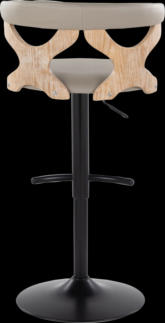 Cardeza IV Gray Adjustable Swivel Barstool, Set of 2 - Thumbnail - Image 10