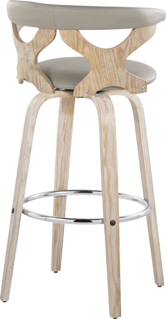 Cardeza Light Gray Barstool, Set of 2 - Thumbnail - Image 5