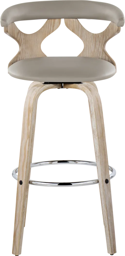 Cardeza Light Gray Barstool, Set of 2 - Thumbnail - Image 7