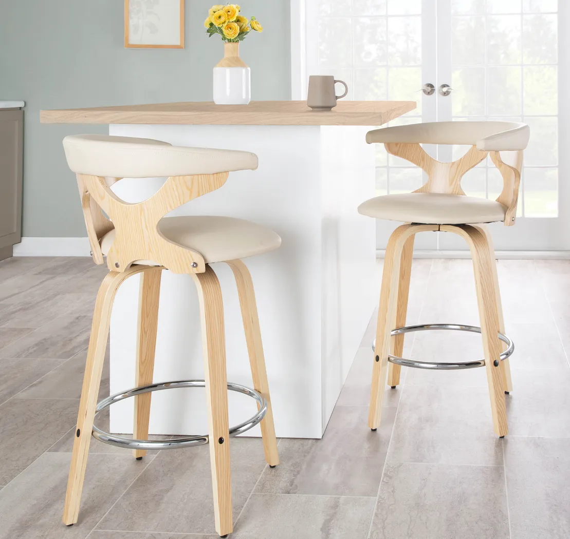 Cardeza Natural Counter Height Stool, Set of 2 - Thumbnail - Image 12