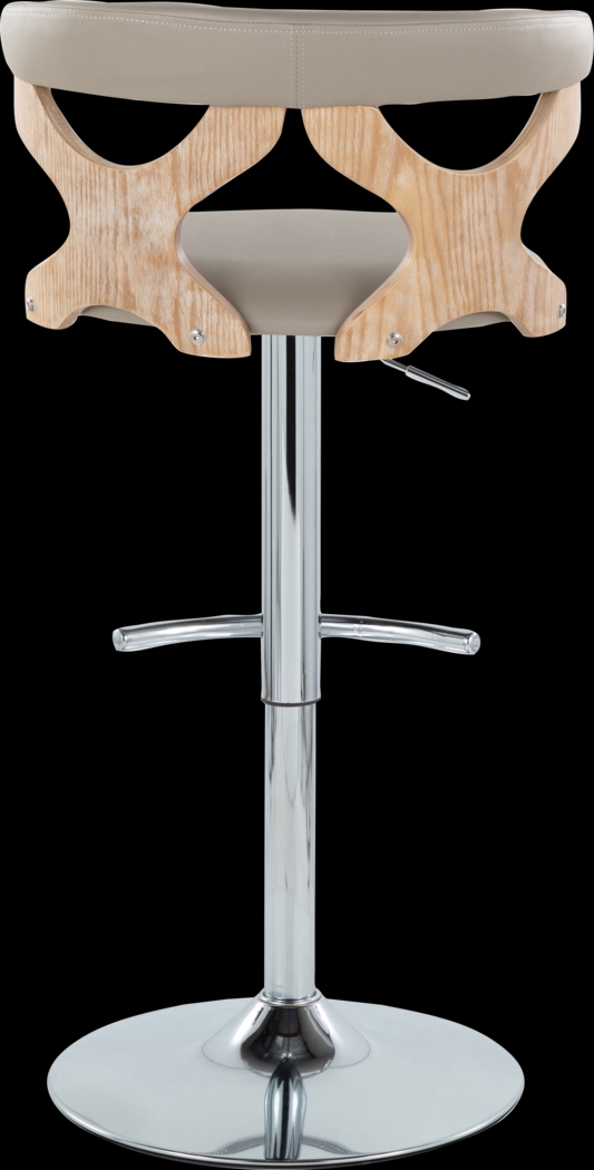 Cardeza V Gray Adjustable Swivel Barstool, Set of 2 - Thumbnail - Image 9