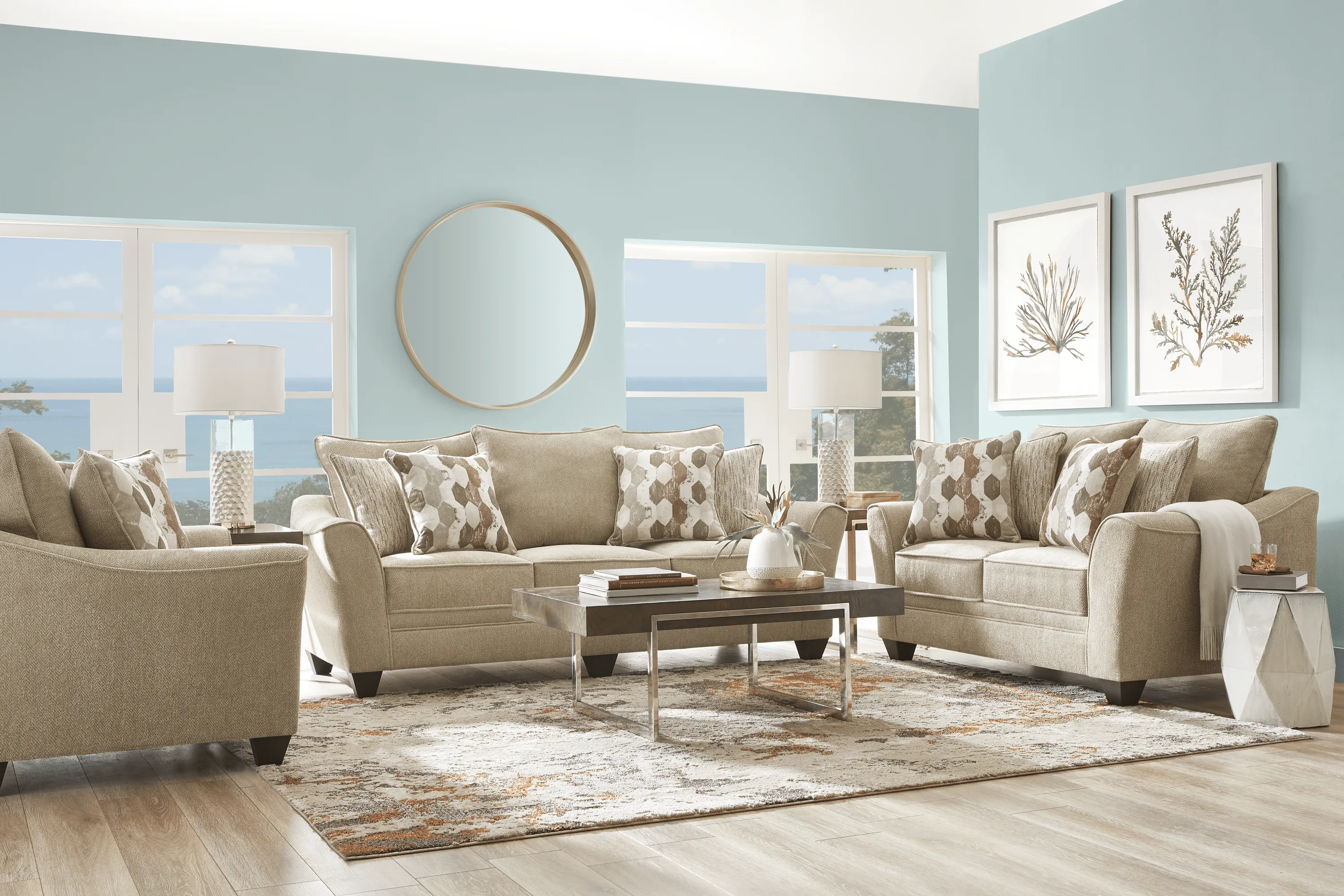 Cardiff Court Almond Loveseat - Thumbnail - Image 2