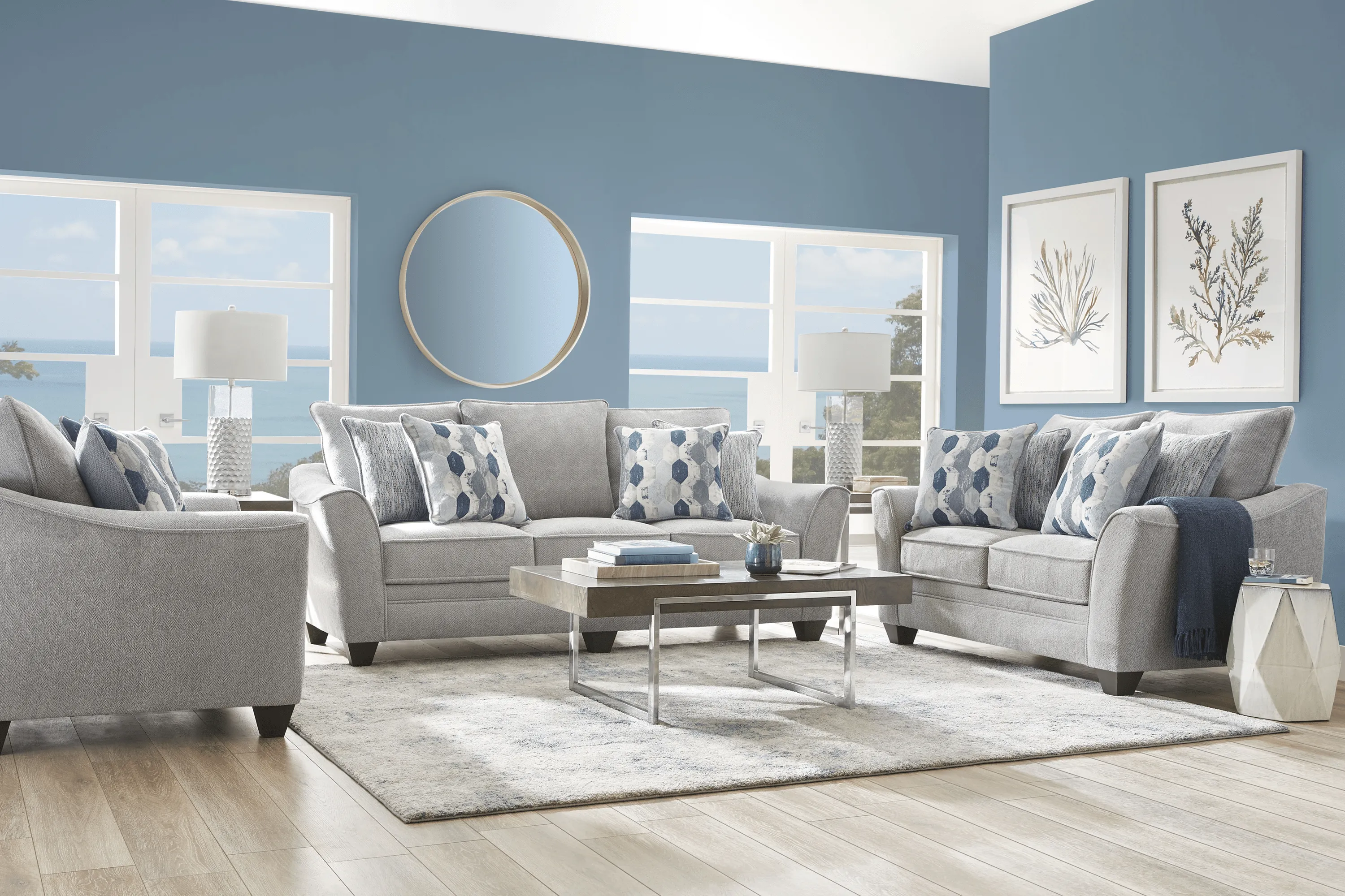 Cardiff Court Silver Loveseat - Thumbnail - Image 2