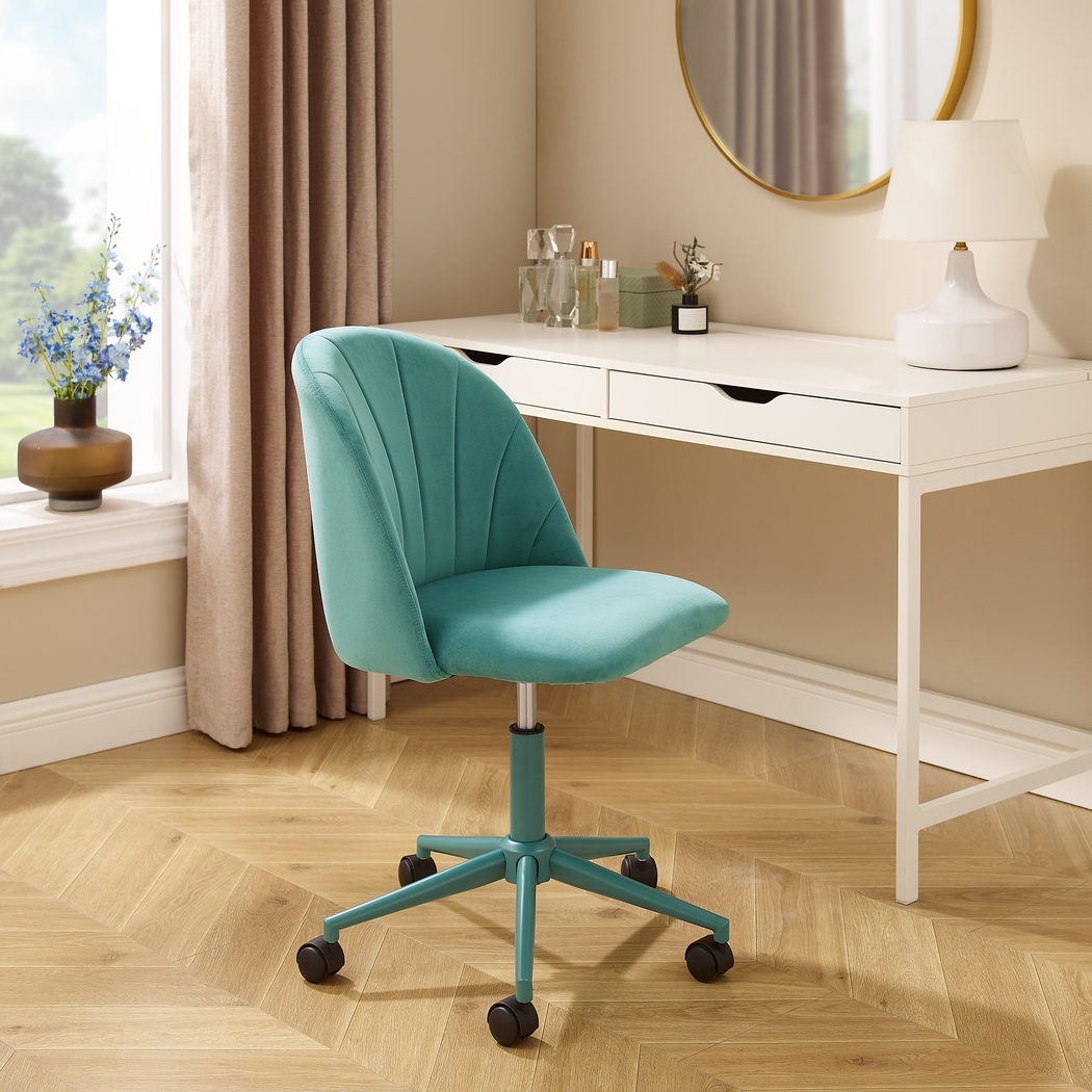 Cardlow Aqua Desk Chair - Thumbnail - Image 3