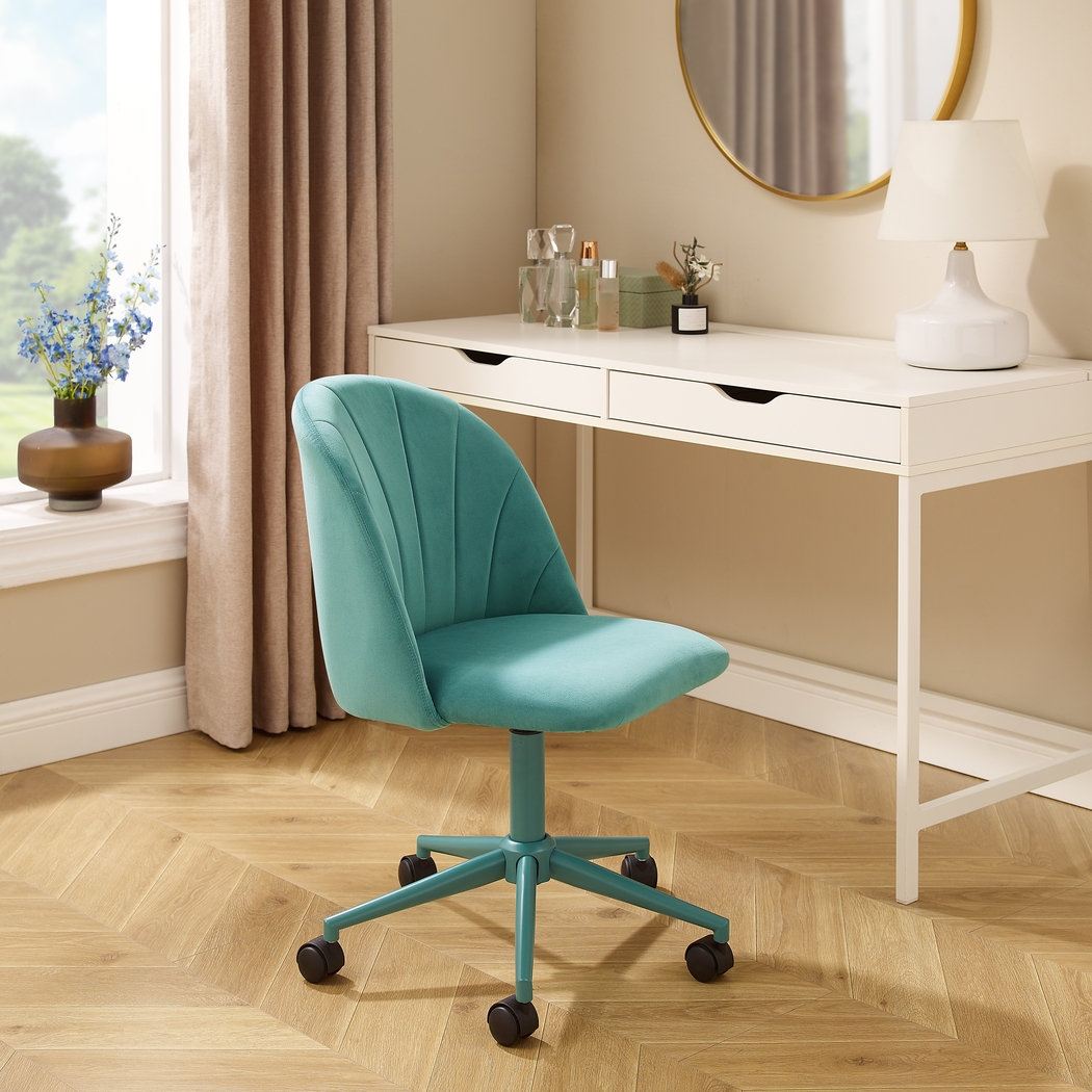 Cardlow Aqua Desk Chair - Thumbnail - Image 4
