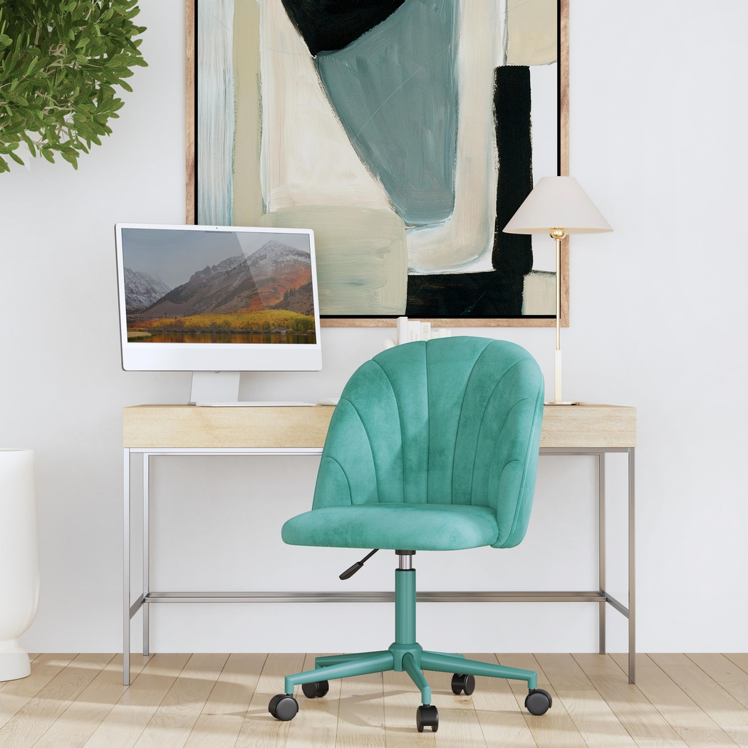 Cardlow Aqua Desk Chair - Thumbnail - Image 5