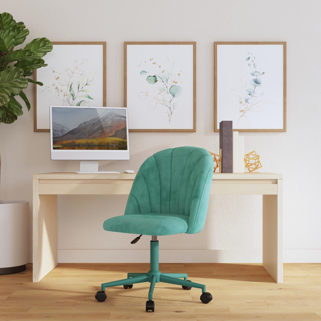 Cardlow Aqua Desk Chair - Thumbnail - Image 6