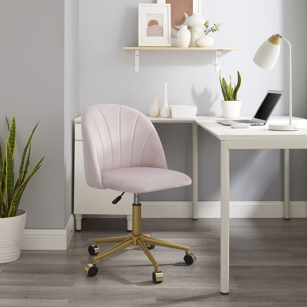 Cardlow Blush Desk Chair - Thumbnail - Image 2