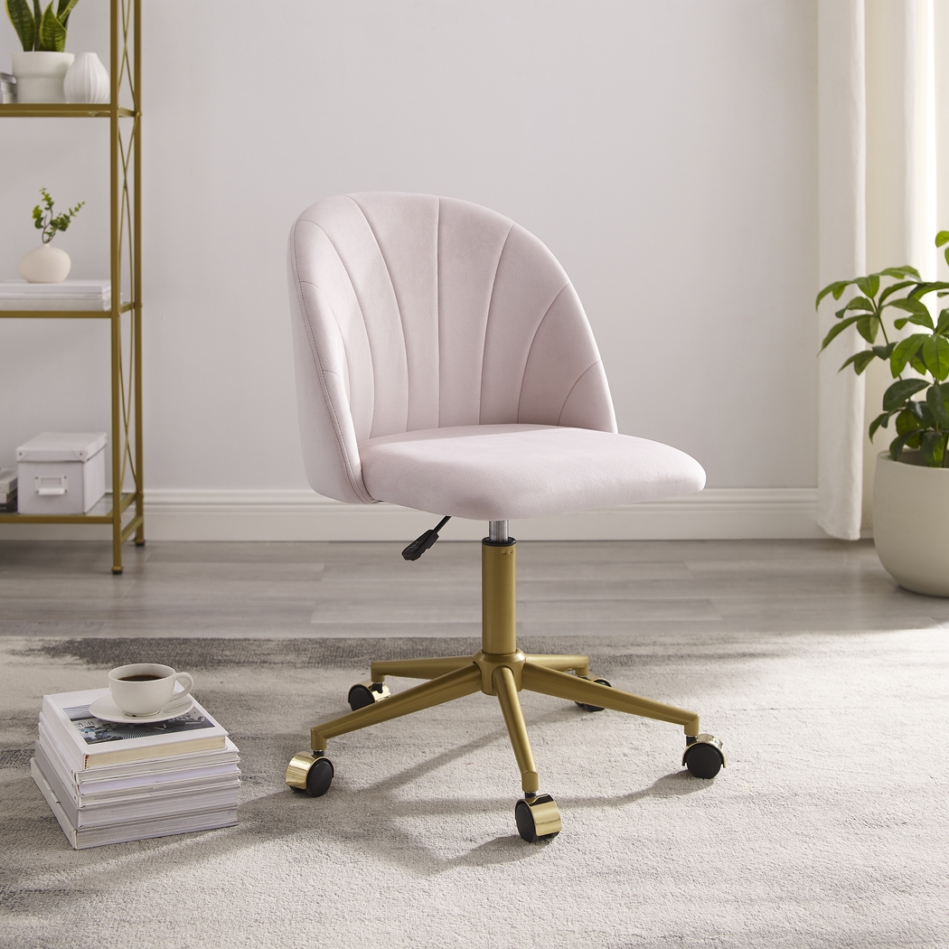 Cardlow Blush Desk Chair - Thumbnail - Image 3