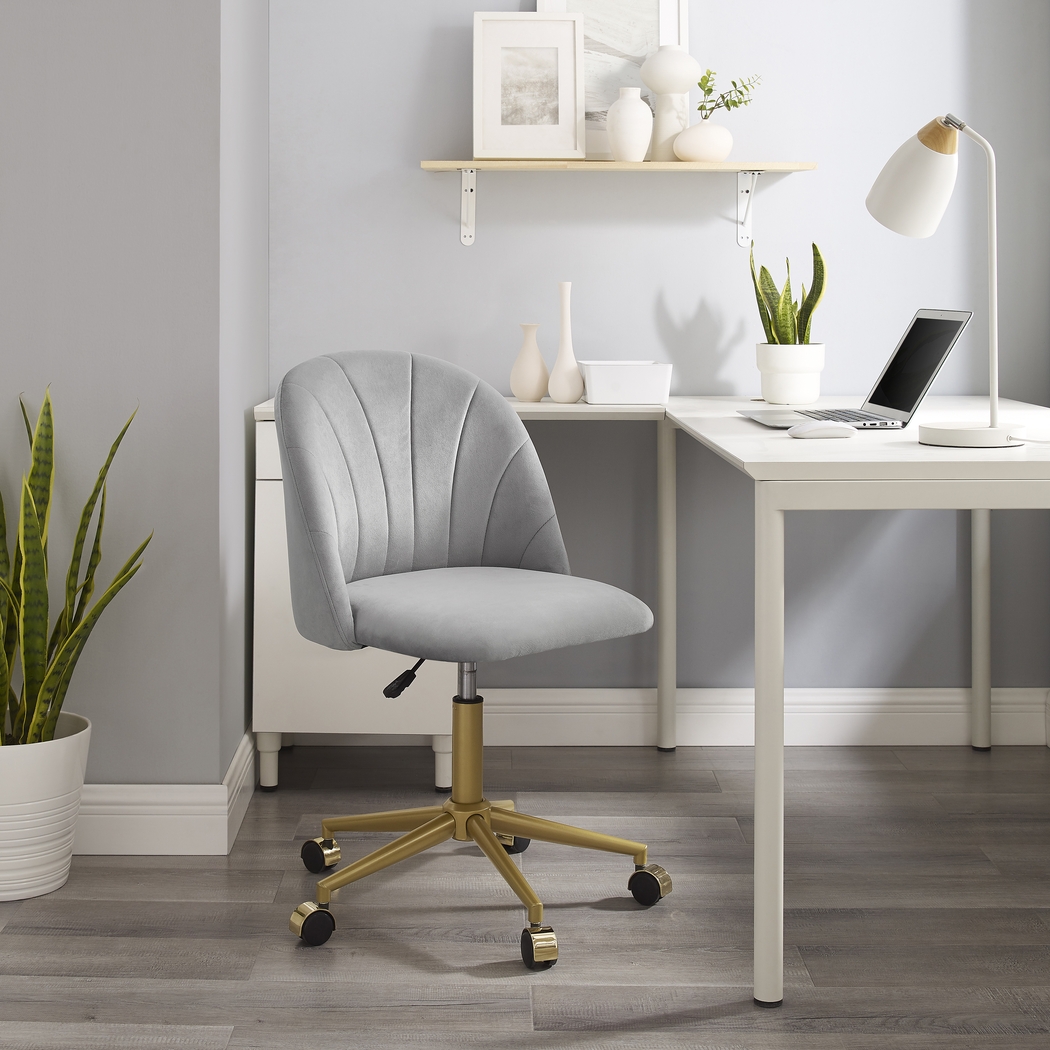 Cardlow Gray Desk Chair - Thumbnail - Image 2