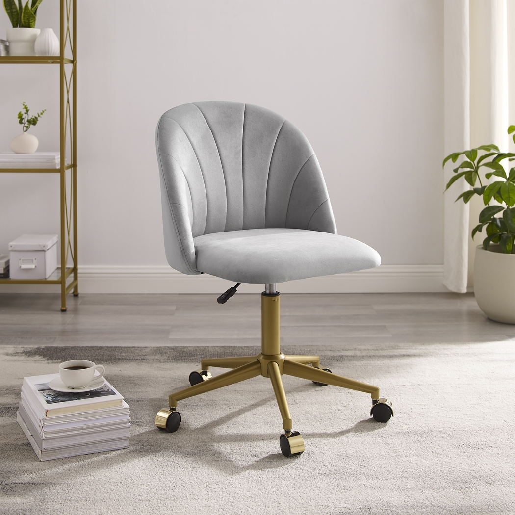 Cardlow Gray Desk Chair - Thumbnail - Image 3