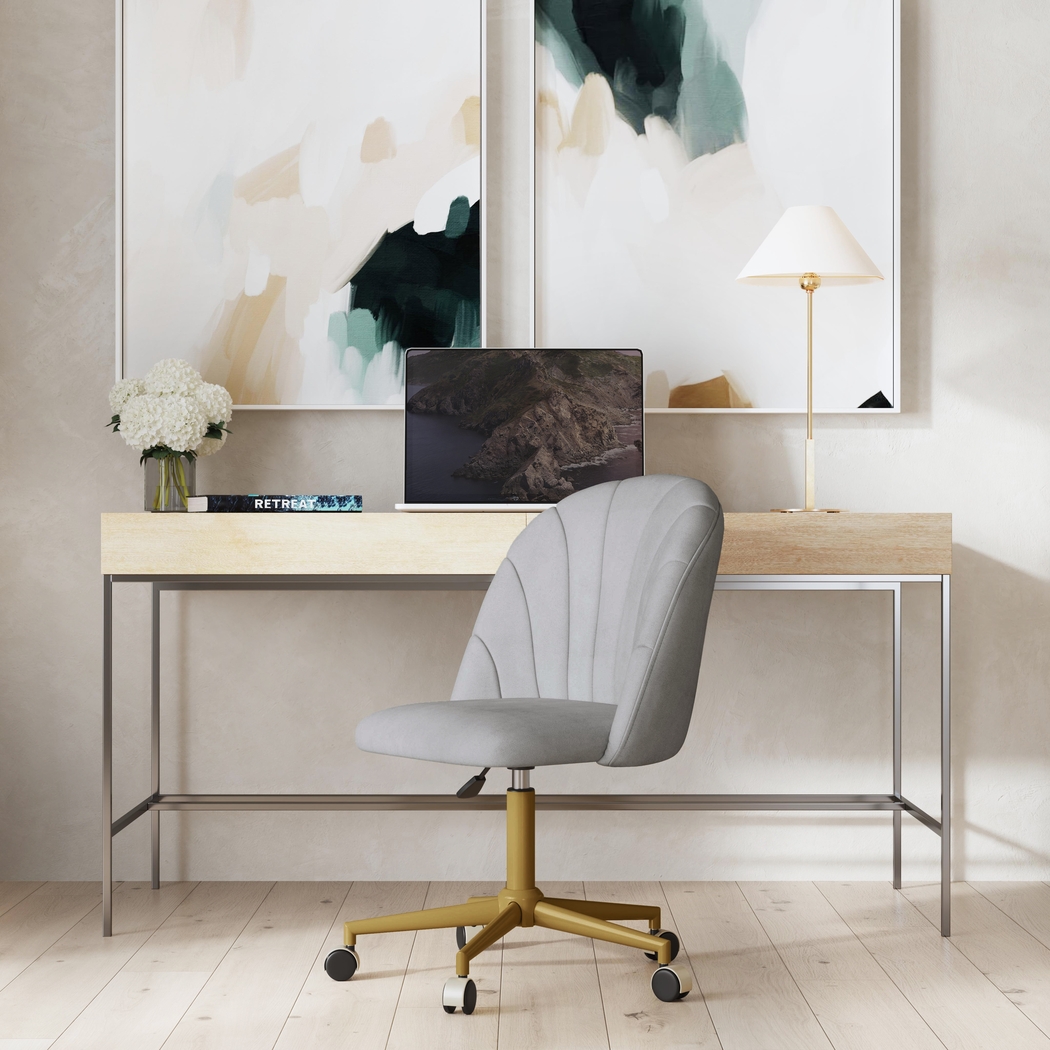 Cardlow Gray Desk Chair - Thumbnail - Image 4