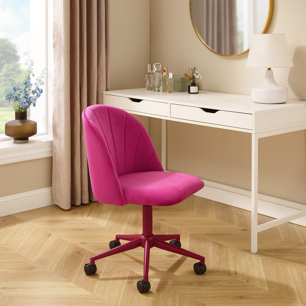 Cardlow Hot Pink Desk Chair - Thumbnail - Image 4