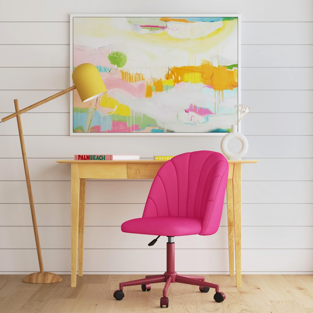 Cardlow Hot Pink Desk Chair - Thumbnail - Image 5