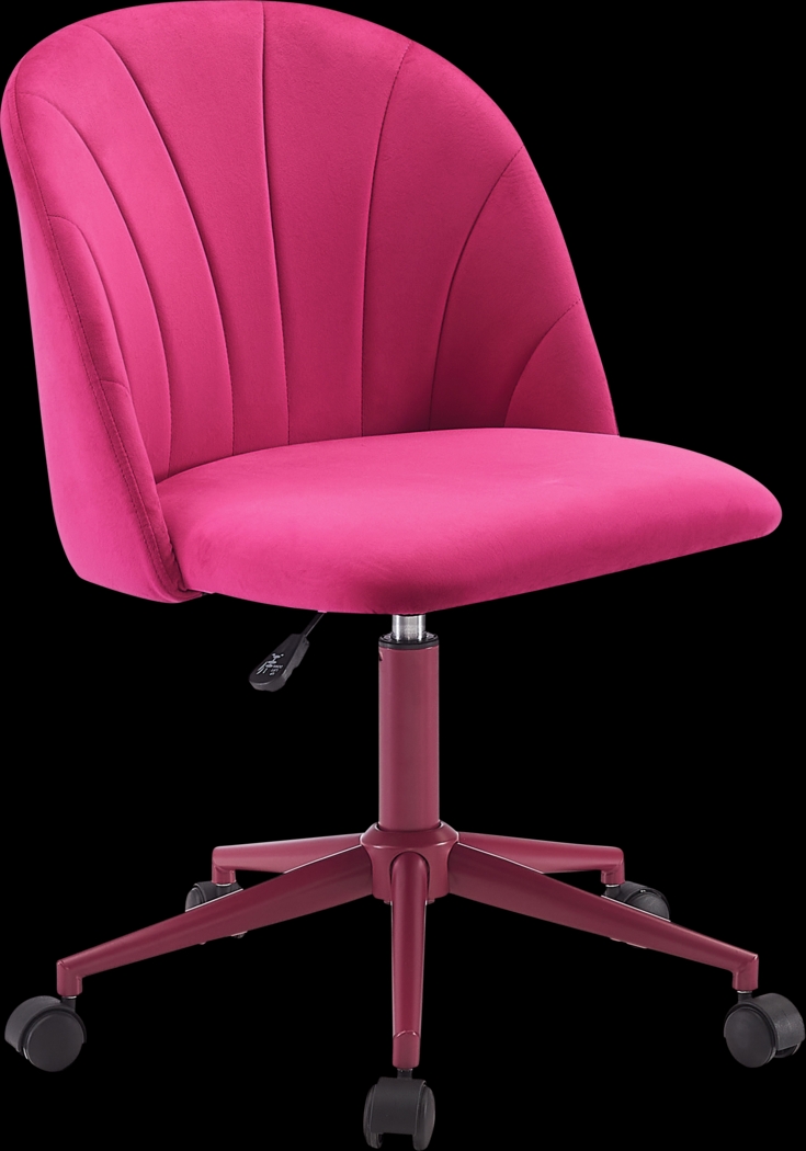 Cardlow Hot Pink Desk Chair - Thumbnail - Image 1