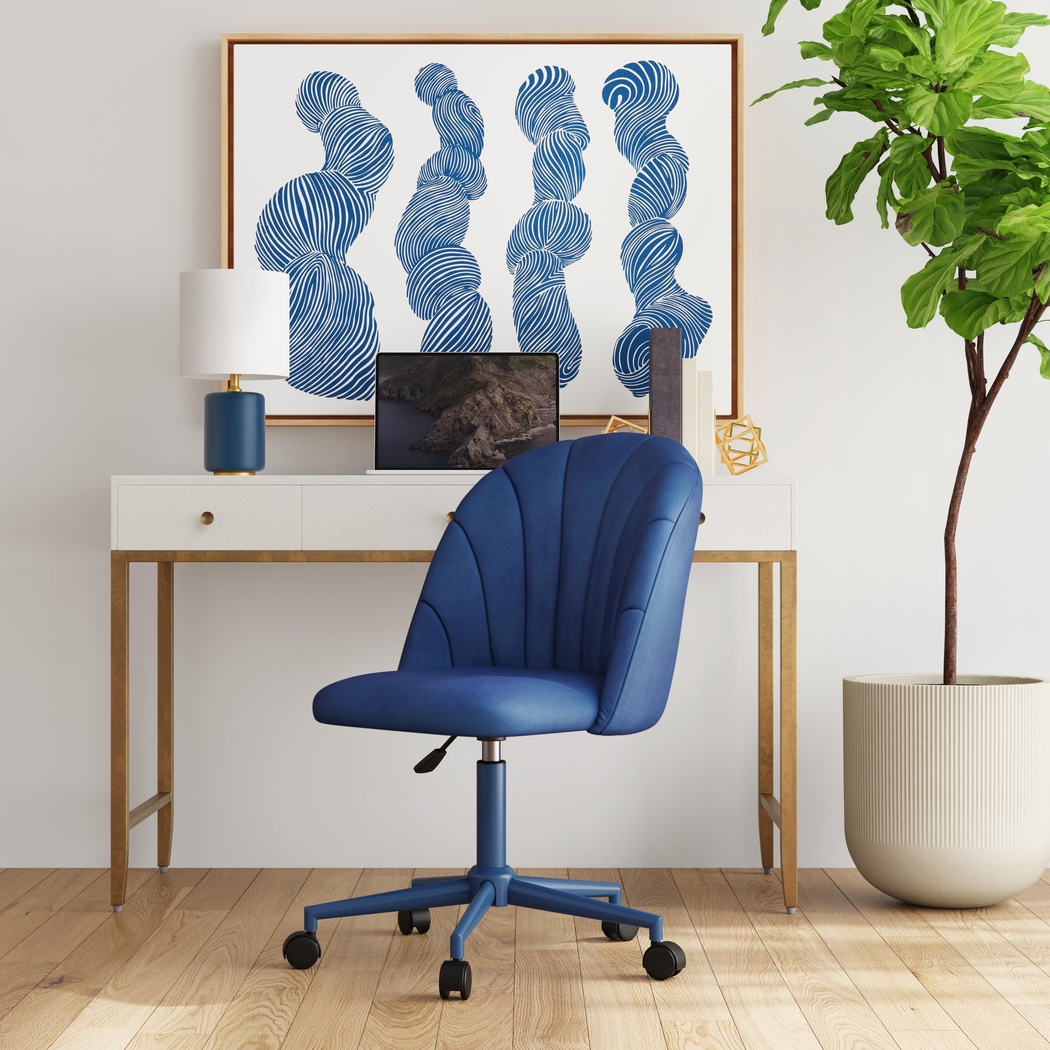 Cardlow Navy Desk Chair - Thumbnail - Image 7