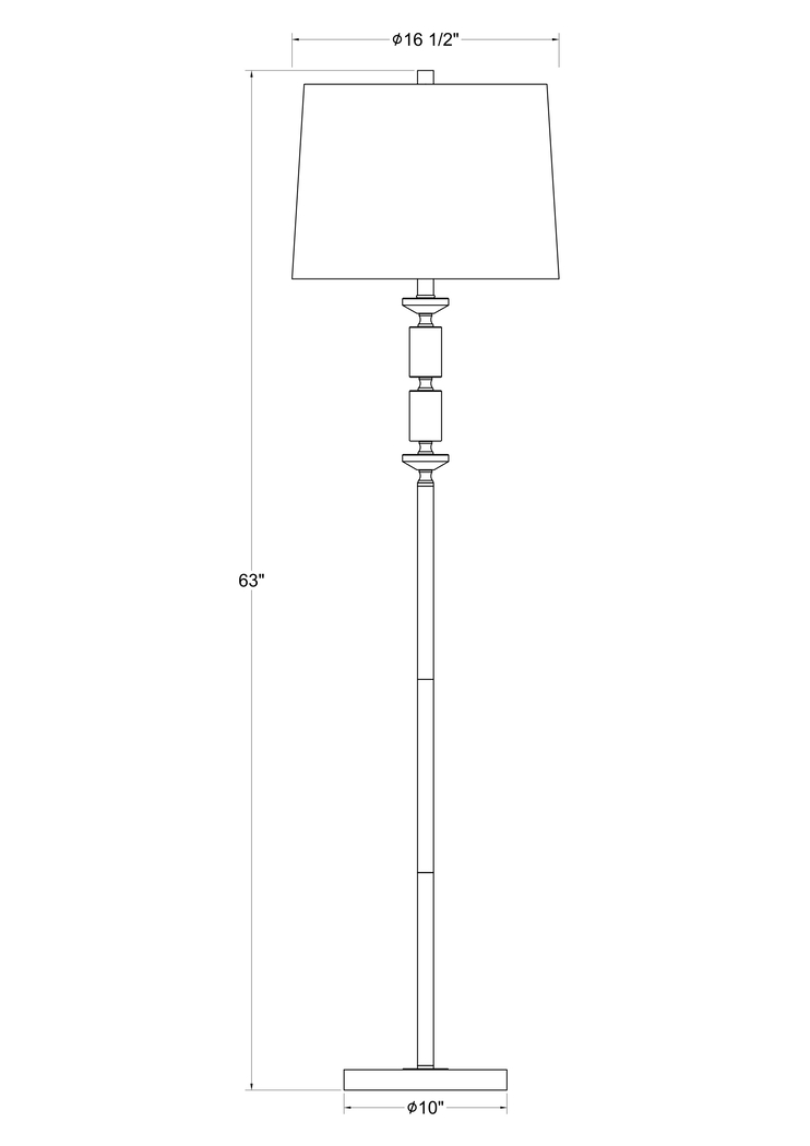Cardoness Vista Gold Floor Lamp - Thumbnail - Image 9