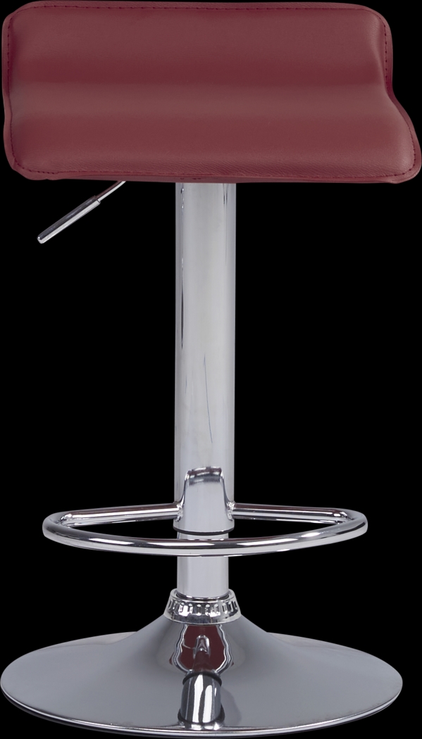 Carey Hills Red Adjustable Barstool - Thumbnail - Image 2