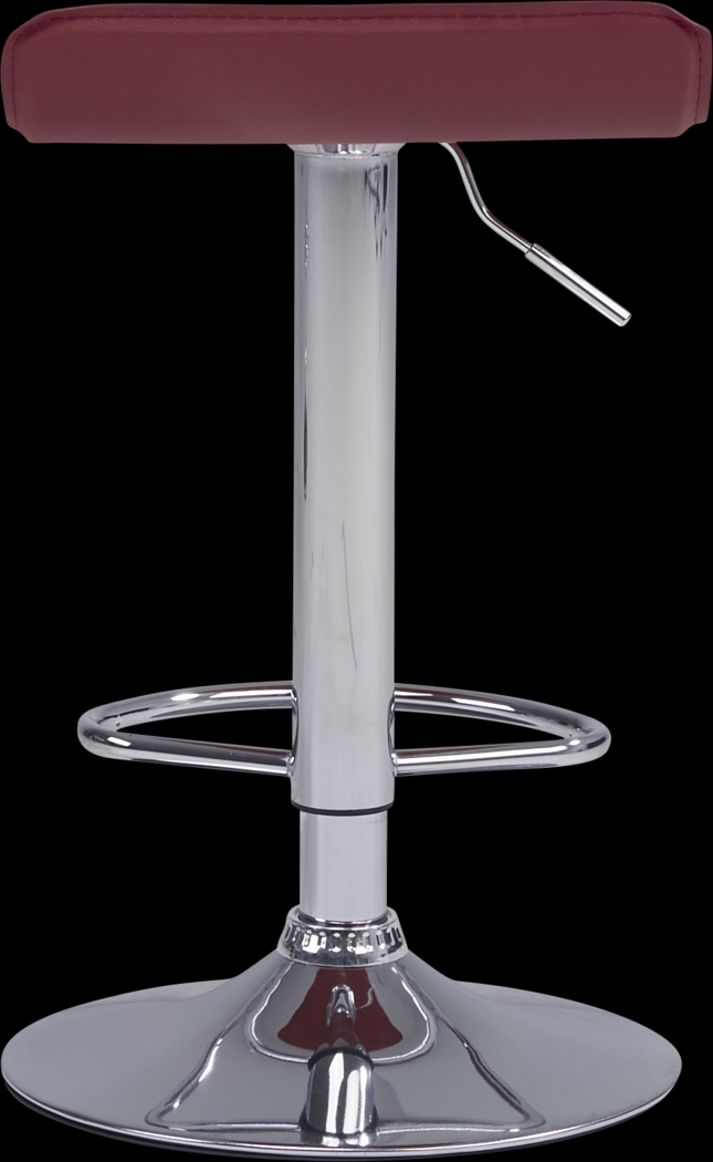 Carey Hills Red Adjustable Barstool - Thumbnail - Image 3