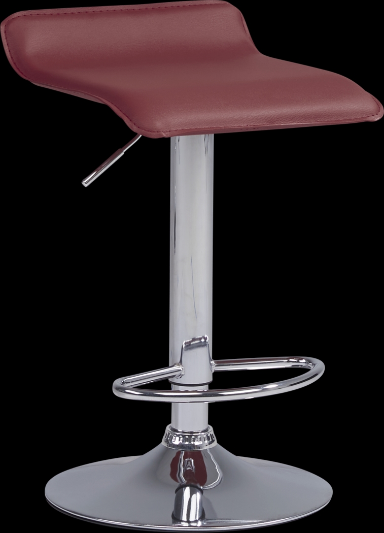 Carey Hills Red Adjustable Barstool - Thumbnail - Image 1