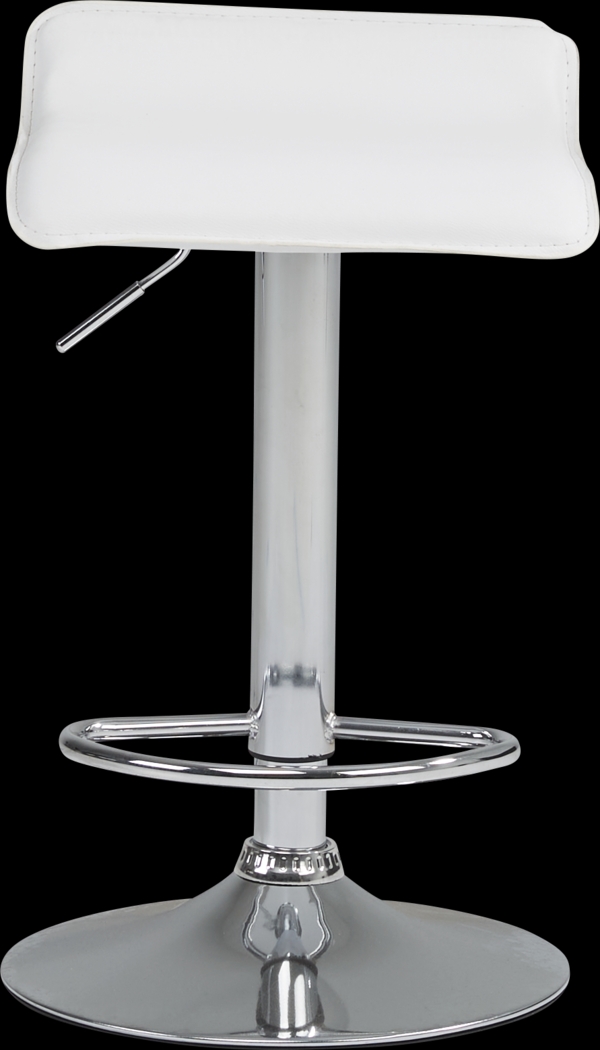 Carey Hills White Adjustable Barstool - Thumbnail - Image 2