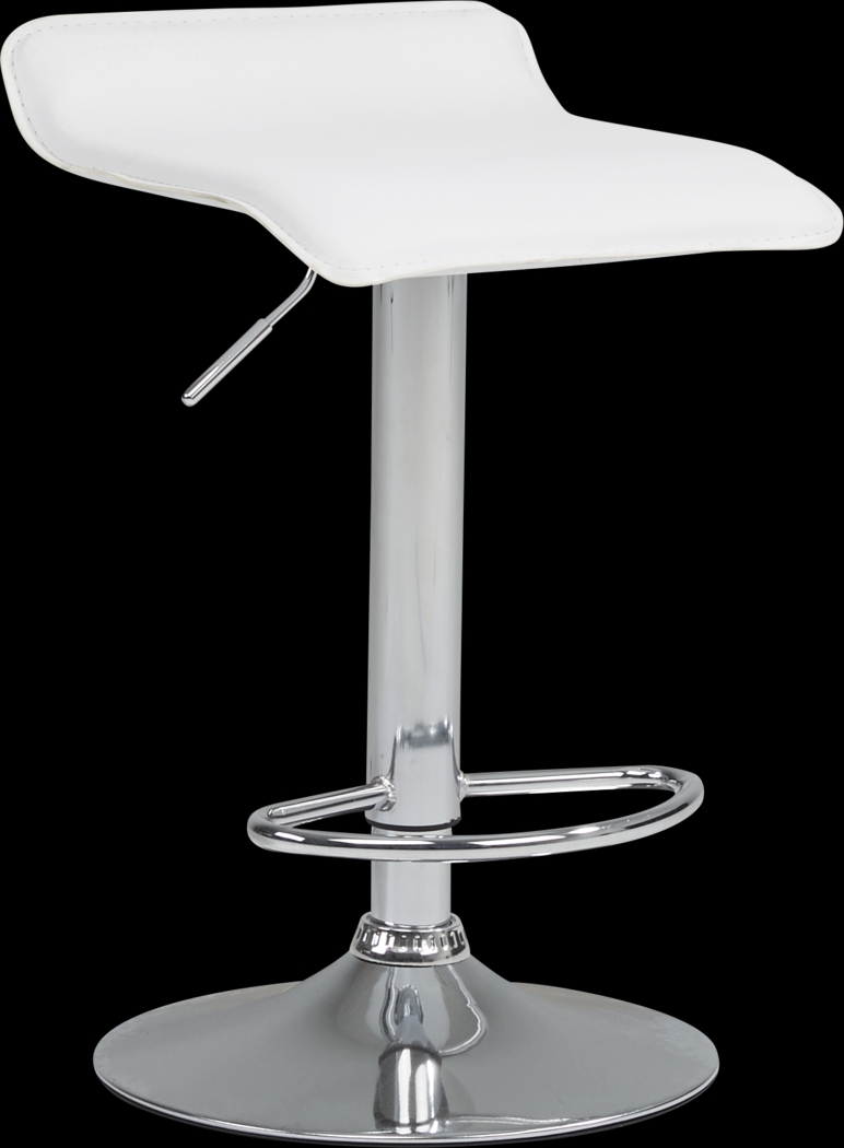 Carey Hills White Adjustable Barstool - Thumbnail - Image 1