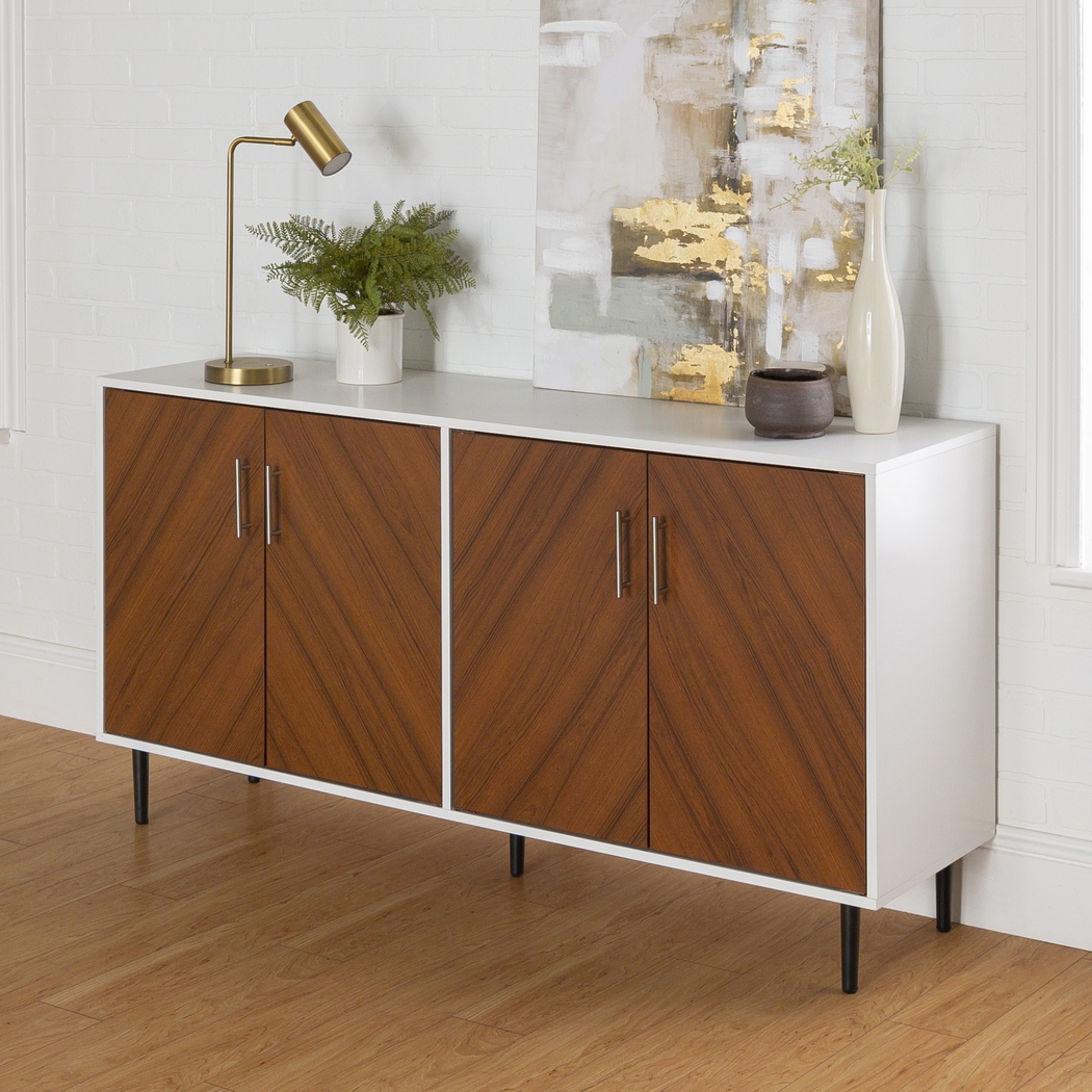 Careygate White 58 in. Console - Thumbnail - Image 4