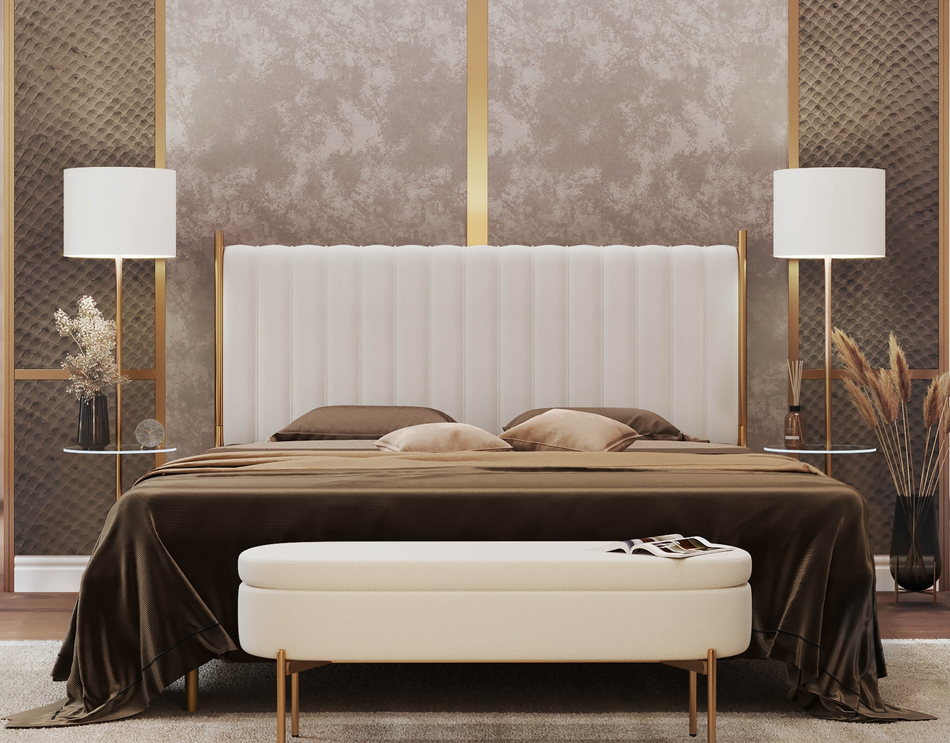 Caria Lane Cream Headboard - Thumbnail - Image 8