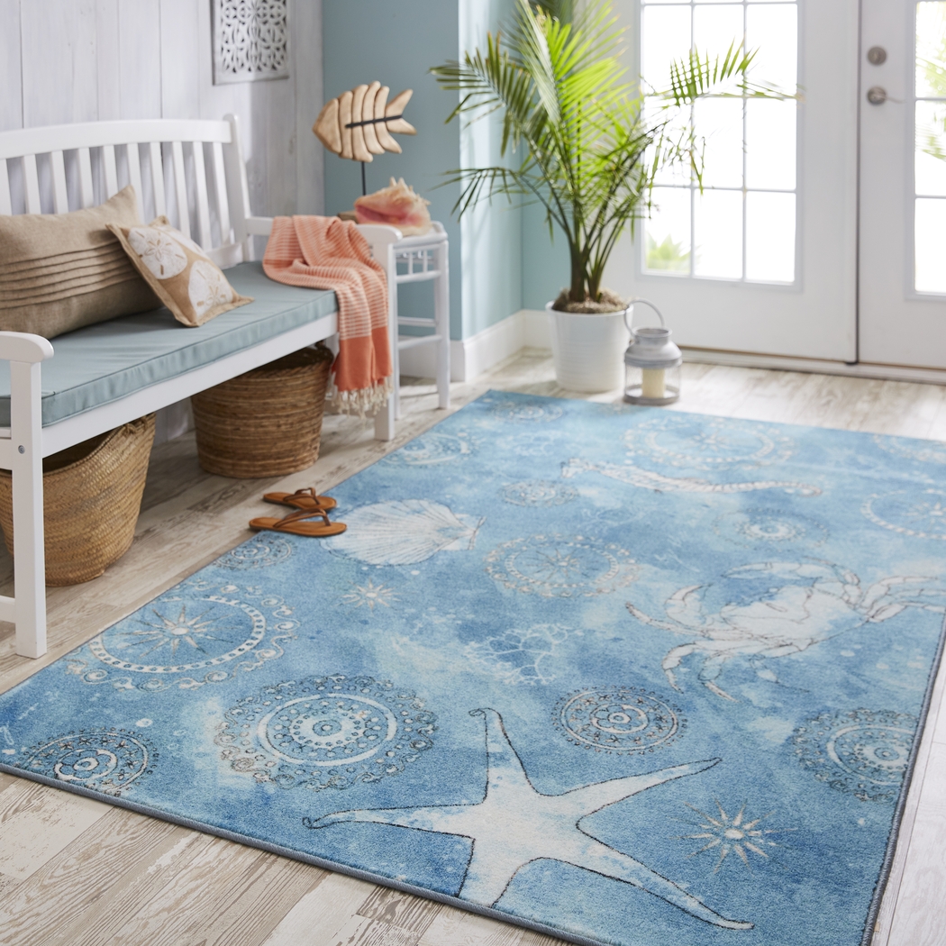 Carianne Aqua 5' x 8' Rug - Thumbnail - Image 3